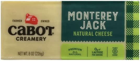 CABOT MONTEREY JACK PREMIUM NATURAL CHEESE (image for) CABOT MONTEREY JACK PREMIUM NATURAL CHEESE