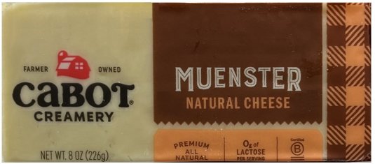 CABOT MUENSTER NATURAL CHEESE (image for) CABOT MUENSTER NATURAL CHEESE