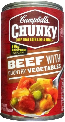 CAMPBELL'S CHUNKY BEEF WITH COUNTRY VEGETABLES SOUP (image for) CAMPBELL'S CHUNKY BEEF WITH COUNTRY VEGETABLES SOUP