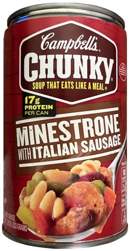 CAMPBELL'S CHUNKY MINESTRONE WITH ITALIAN SAUSAGE SOUP (image for) CAMPBELL'S CHUNKY MINESTRONE WITH ITALIAN SAUSAGE SOUP