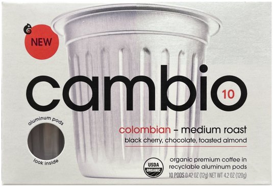 CAMBIO COLOMBIAN ORGANIC MEDIUM ROAST COFFEE K-CUP PODS (image for) CAMBIO COLOMBIAN ORGANIC MEDIUM ROAST COFFEE K-CUP PODS