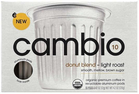 CAMBIO DONUT BLEND ORGANIC LIGHT ROAST COFFEE K-CUP PODS (image for) CAMBIO DONUT BLEND ORGANIC LIGHT ROAST COFFEE K-CUP PODS