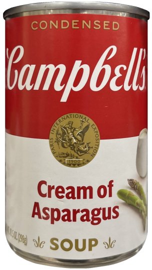 CAMPBELL'S CONDENSED CREAM OF ASPARAGUS SOUP (image for) CAMPBELL'S CONDENSED CREAM OF ASPARAGUS SOUP