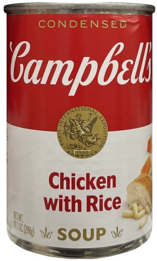 CAMPBELL'S CONDENSED CHICKEN WITH RICE SOUP (image for) CAMPBELL'S CONDENSED CHICKEN WITH RICE SOUP