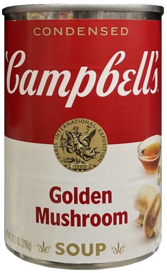 CAMPBELL'S CONDENSED GOLDEN MUSHROOM SOUP (image for) CAMPBELL'S CONDENSED GOLDEN MUSHROOM SOUP