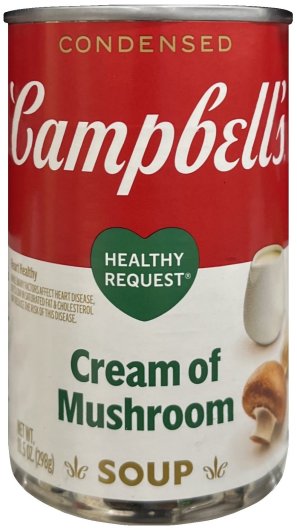 CAMPBELL'S CONDENSED CREAM OF MUSHROOM SOUP (image for) CAMPBELL'S CONDENSED CREAM OF MUSHROOM SOUP