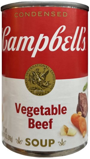 CAMPBELL'S CONDENSED VEGETABLE BEEF SOUP (image for) CAMPBELL'S CONDENSED VEGETABLE BEEF SOUP