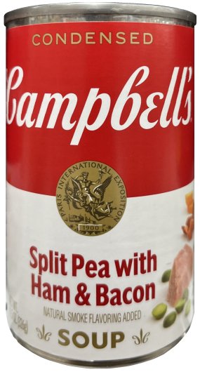 CAMPBELL'S CONDENSED SPLIT PEA WITH HAM & BACON SOUP (image for) CAMPBELL'S CONDENSED SPLIT PEA WITH HAM & BACON SOUP