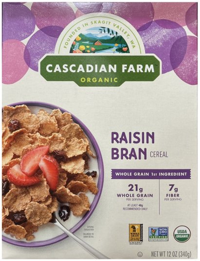 CASCADIAN FARM ORGANIC RAISIN BRAN CEREAL (image for) CASCADIAN FARM ORGANIC RAISIN BRAN CEREAL