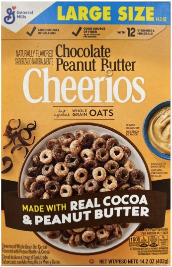 GENERAL MILLS CHEERIOS CHOCOLATE PEANUT BUTTER (image for) GENERAL MILLS CHEERIOS CHOCOLATE PEANUT BUTTER