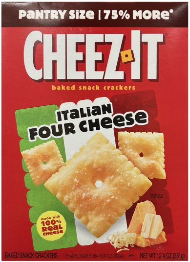 CHEEZ IT ITALIAN FOUR CHEESE BAKED SNACK CRACKERS (image for) CHEEZ IT ITALIAN FOUR CHEESE BAKED SNACK CRACKERS
