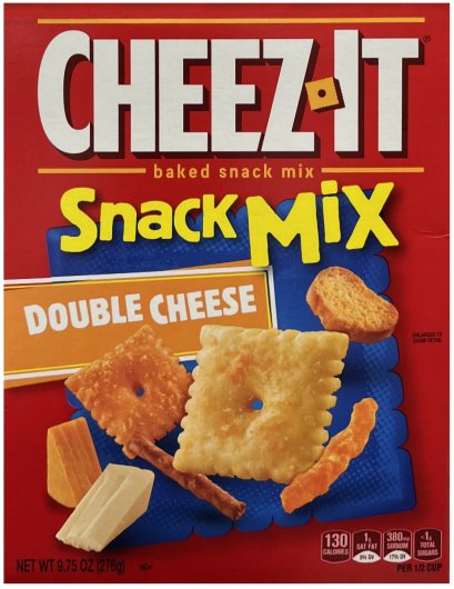 CHEEZ IT SNACK MIX DOUBLE CHEESE BAKED SNACK CRACKERS (image for) CHEEZ IT SNACK MIX DOUBLE CHEESE BAKED SNACK CRACKERS