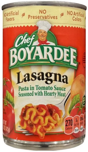 CHEF BOYARDEE LASAGNA (image for) CHEF BOYARDEE LASAGNA