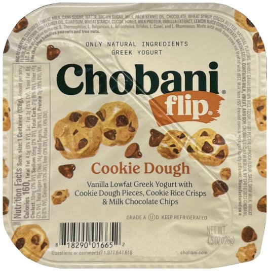 CHOBANI FLIP COOKIE DOUGH LOWFAT GREEK YOGURT (image for) CHOBANI FLIP COOKIE DOUGH LOWFAT GREEK YOGURT