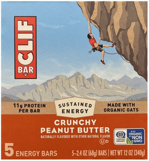 CLIF BAR CRUNCHY PEANUT BUTTER ENERGY BAR (image for) CLIF BAR CRUNCHY PEANUT BUTTER ENERGY BAR