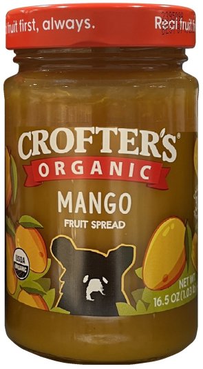 CROFTER'S ORGANIC MANGO FRUIT SPREAD (image for) CROFTER'S ORGANIC MANGO FRUIT SPREAD