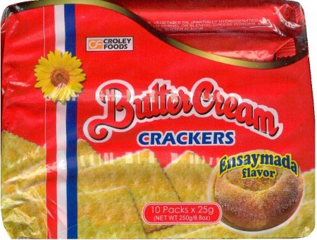 CROLEY BUTTER CREAM CRACKERS ENSAYMADA FLAVOR (image for) CROLEY BUTTER CREAM CRACKERS ENSAYMADA FLAVOR
