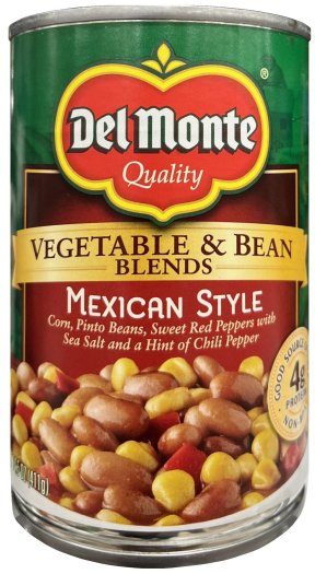 DEL MONTE VEGETABLE & BEANS BLENDS MEXICAN STYLE (image for) DEL MONTE VEGETABLE & BEANS BLENDS MEXICAN STYLE