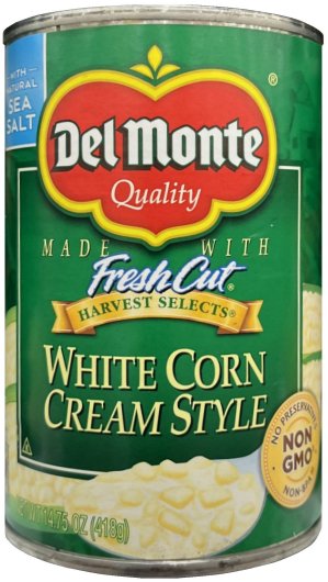 DEL MONTE WHITE CORN CREAM STYLE (image for) DEL MONTE WHITE CORN CREAM STYLE