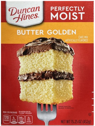 DUNCAN HINES PERFECTLY MOIST BUTTER GOLDEN CAKE MIX (image for) DUNCAN HINES PERFECTLY MOIST BUTTER GOLDEN CAKE MIX