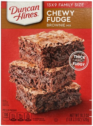 DUNCAN HINES CHEWY FUDGE BROWNIE MIX (image for) DUNCAN HINES CHEWY FUDGE BROWNIE MIX