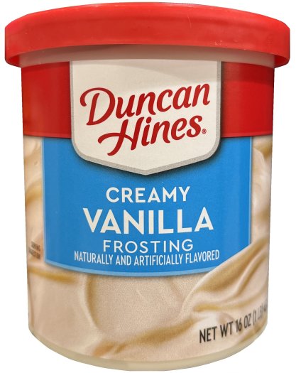 DUNCAN HINES CREAMY VANILLA FROSTING (image for) DUNCAN HINES CREAMY VANILLA FROSTING