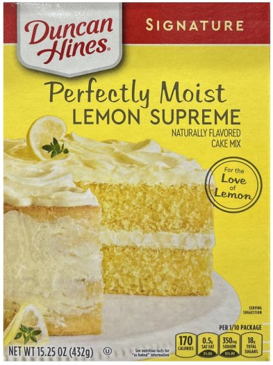 DUNCAN HINES SIGNATURE LEMON SUPREME CAKE MIX (image for) DUNCAN HINES SIGNATURE LEMON SUPREME CAKE MIX