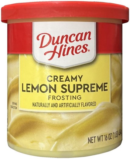 DUNCAN HINES CREAMY LEMON SUPREME FROSTING (image for) DUNCAN HINES CREAMY LEMON SUPREME FROSTING
