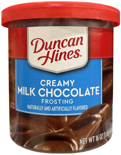 DUNCAN HINES CREAMY MILK CHOCOLATE FROSTING (image for) DUNCAN HINES CREAMY MILK CHOCOLATE FROSTING