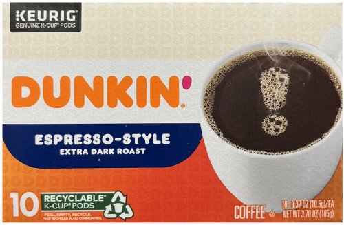 DUNKIN' ESPRESSO-STYLE EXTRA DARK ROAST COFFEE K-CUP PODS (image for) DUNKIN' ESPRESSO-STYLE EXTRA DARK ROAST COFFEE K-CUP PODS