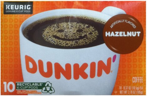 DUNKIN' HAZELNUT COFFEE K-CUP PODS (image for) DUNKIN' HAZELNUT COFFEE K-CUP PODS