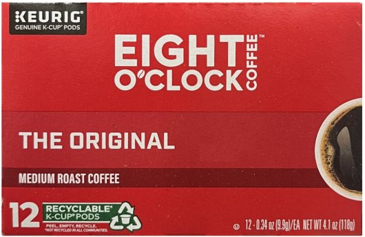 EIGHT O'CLOCK THE ORIGINAL MEDIUM ROAST COFFEE K-CUP PODS (image for) EIGHT O'CLOCK THE ORIGINAL MEDIUM ROAST COFFEE K-CUP PODS