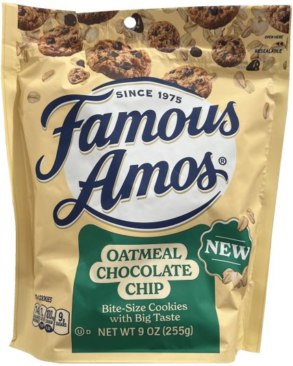 FAMOUS AMOS OATMEAL CHOCOLATE CHIP COOKIES (image for) FAMOUS AMOS OATMEAL CHOCOLATE CHIP COOKIES
