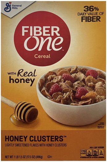 FIBER ONE HONEY CLUSTERS (image for) FIBER ONE HONEY CLUSTERS