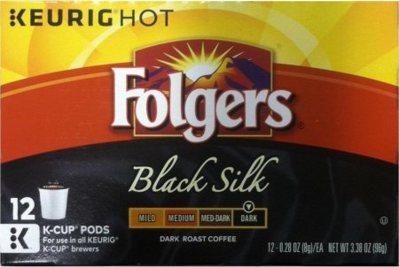 FOLGERS BLACK SILK DARK ROAST COFFEE K-CUP PODS (image for) FOLGERS BLACK SILK DARK ROAST COFFEE K-CUP PODS