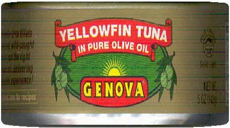 GENOVA YELLOWFIN TUNA IN OLIVE OIL (image for) GENOVA YELLOWFIN TUNA IN OLIVE OIL