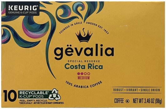 GEVALIA KAFFE SPECIAL RESERVE COSTA RICA MEDIUM ROAST K-CUP PODS (image for) GEVALIA KAFFE SPECIAL RESERVE COSTA RICA MEDIUM ROAST K-CUP PODS