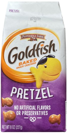 GOLDFISH BAKED SNACK CRACKERS PRETZEL (image for) GOLDFISH BAKED SNACK CRACKERS PRETZEL
