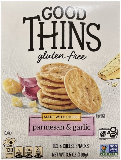 GOOD THINS PARMESAN GARLIC RICE & CHEESE SNACKS (image for) GOOD THINS PARMESAN GARLIC RICE & CHEESE SNACKS