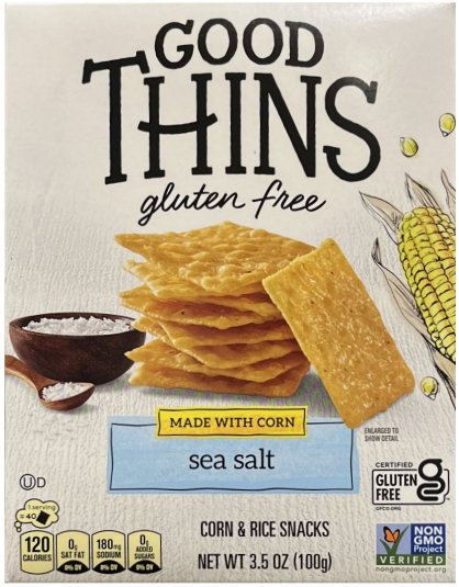 GOOD THINS SEA SALT CORN & RICE SNACKS (image for) GOOD THINS SEA SALT CORN & RICE SNACKS
