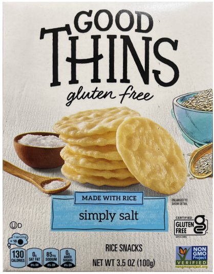 GOOD THINS SIMPLY SALT RICE SNACKS (image for) GOOD THINS SIMPLY SALT RICE SNACKS