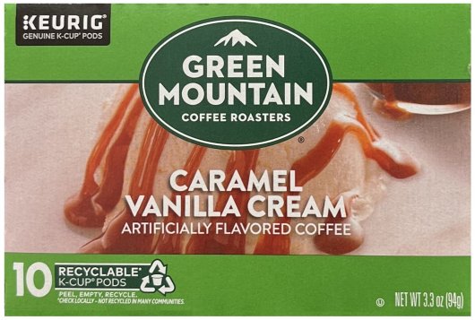 GREEN MOUNTAIN CARAMEL VANILLA CREAM COFFEE K-CUP PODS (image for) GREEN MOUNTAIN CARAMEL VANILLA CREAM COFFEE K-CUP PODS