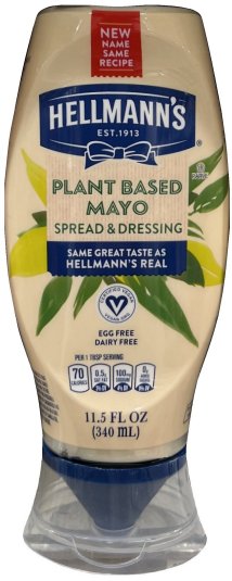 HELLMANN'S PLANT BASED MAYO SPREAD & DRESSING (image for) HELLMANN'S PLANT BASED MAYO SPREAD & DRESSING