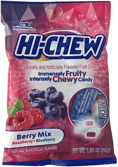 HI-CHEW BERRY MIX RASPBERRY & BLUEBERRY (image for) HI-CHEW BERRY MIX RASPBERRY & BLUEBERRY