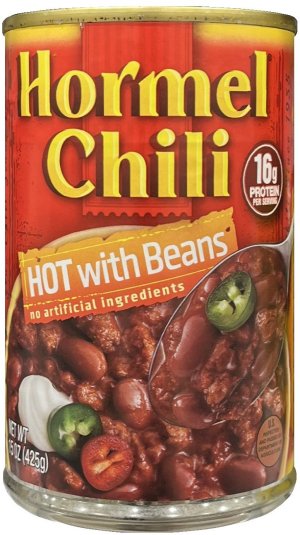HORMEL CHILI HOT WITH BEANS (image for) HORMEL CHILI HOT WITH BEANS