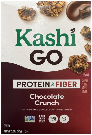 KASHI GO PROTEIN & FIBER CHOCOLATE CRUNCH CEREAL (image for) KASHI GO PROTEIN & FIBER CHOCOLATE CRUNCH CEREAL