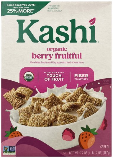 KASHI ORGANIC BERRY FRUITFUL CEREAL (image for) KASHI ORGANIC BERRY FRUITFUL CEREAL