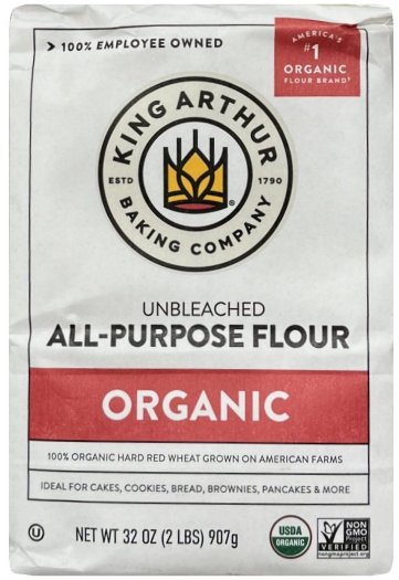 KING ARTHUR UNBLEACHED ALL-PURPOSE FLOUR ORGANIC (image for) KING ARTHUR UNBLEACHED ALL-PURPOSE FLOUR ORGANIC