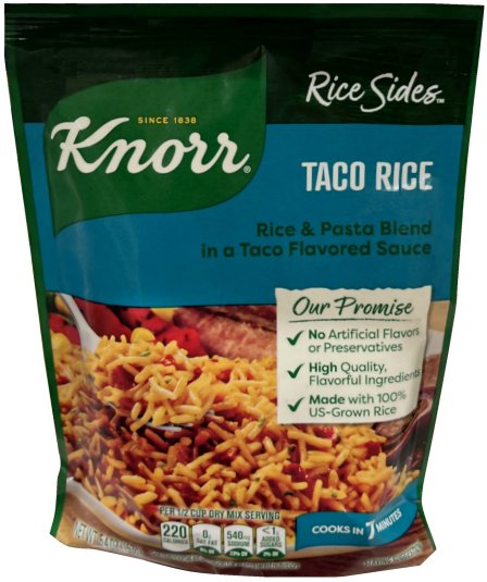 KNORR RICE SIDES TACO RICE (image for) KNORR RICE SIDES TACO RICE