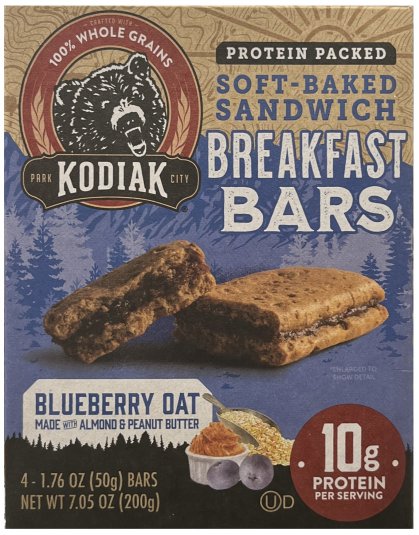 KODIAK SOFT BAKED SANDWICH BREAKFAST BARS BLUEBERRY OAT (image for) KODIAK SOFT BAKED SANDWICH BREAKFAST BARS BLUEBERRY OAT